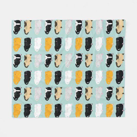 Katzen-Muster Fleecedecke (Vorderseite (Horizontal))