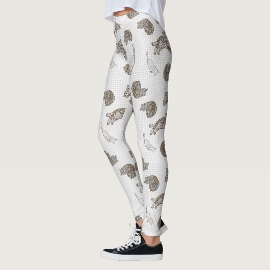 Katzen Muster Leggings (Links)