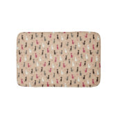 Katzen Muster-Rosa Badematte (Vorderseite)