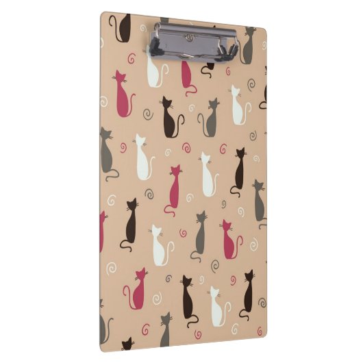 Katzen Muster-Rosa Klemmbrett (Rechts)