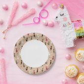 Katzen Muster Rosa Pappteller (Party)