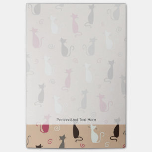 Katzen Muster-Rosa Post-it Klebezettel