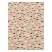 Katzen Muster-Rosa Tischdecke (Vorderseite)