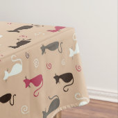 Katzen Muster-Rosa Tischdecke (Beispiel)