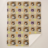 Katzen Muster Sherpadecke (Vorderseite)