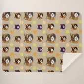 Katzen Muster Sherpadecke (Vorderseite (Horizontal))