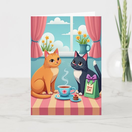 Katzen-Mutter-Tag-Grußkarte Karte (Vorderseite)