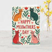 Katzen-Muttertag-Gartenkarte Karte (Gelbe Blume)