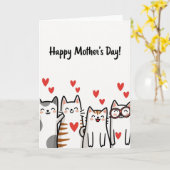 Katzen-Muttertag-Liebeskarte Karte (Gelbe Blume)