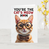 Katzen-Muttertags-Karte Karte (Gelbe Blume)