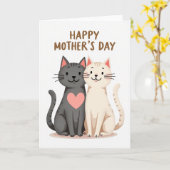 Katzen-Muttertagskarte Karte (Gelbe Blume)