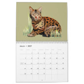 Katzen-nach-Monat-Kalender Kalender (Mär 2027)