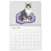 Katzen-nach-Monat-Kalender Kalender (Jan 2027)