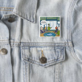 Katzen Naturfeind Funny Button (Beispiel)