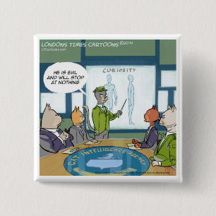 Katzen Naturfeind Funny Button