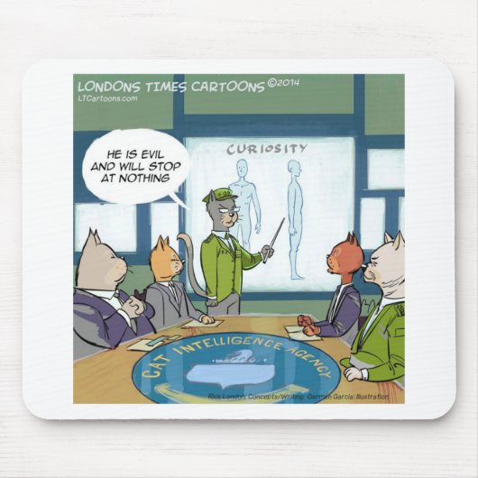 Katzen Naturfeind Funny Mousepad (Vorne)