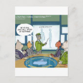 Katzen Naturfeind Funny Postkarte (Vorderseite)