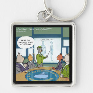 Katzen Naturfeind Funny Schlüsselanhänger