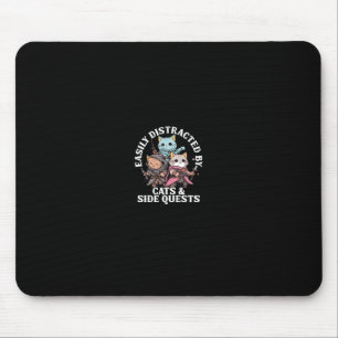 Katzen Nebenquest abgelenkt Tischplatte Lustige Mä Mousepad