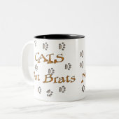 Katzen-nicht Gören Zweifarbige Tasse (Vorderseite Links)