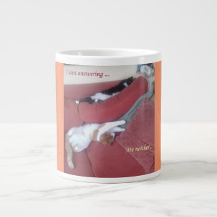 Katzen-Nickerchen machende Foto-Tasse des Jumbo-Tasse
