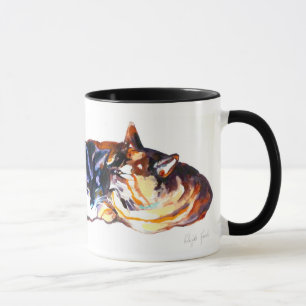 "Katzen-Nickerchen machendes Trio-" Druck Tasse