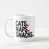 Katzen Nickerchen Snacks - Katzen Liebhaber Kaffeetasse (Links)