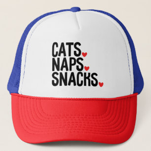 Katzen Nickerchen Snacks - Katzen Liebhaber Truckerkappe