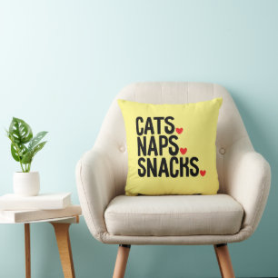 Katzen Nickerchen Snacks - Katzenliebhaber Kissen