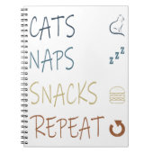 Katzen Nickerchen und Snacks|Die besten Geschenke  Notizblock (Vorderseite)