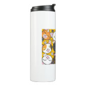 Katzen Niedlich Kitty Kätzchen Kitten Adorable Fel Thermosbecher (Nach links gedreht)