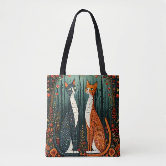 Katzen niedlicher Cartoon Tasche (Vorderseite)