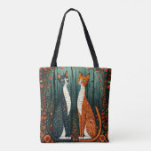 Katzen niedlicher Cartoon Tasche (Rückseite)
