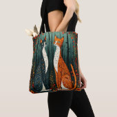 Katzen niedlicher Cartoon Tasche (Von Nahem)