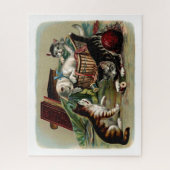 Katzen Niedliches Vintages Bild Puzzle (Vertikal)