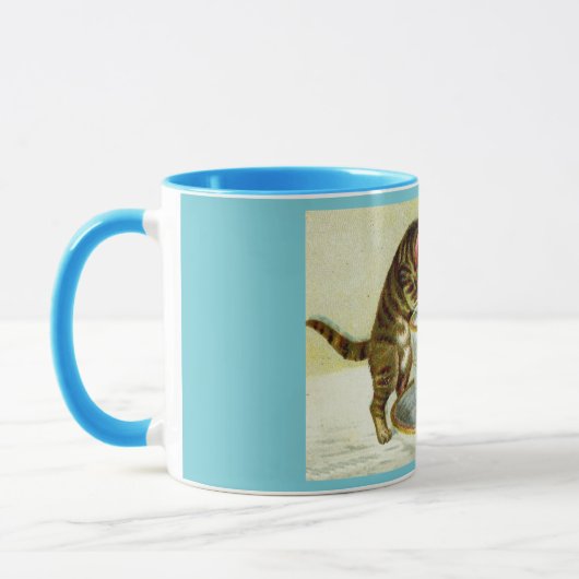 Katzen-nippende Tee-Gewohnheits-Tasse Tasse (Links)
