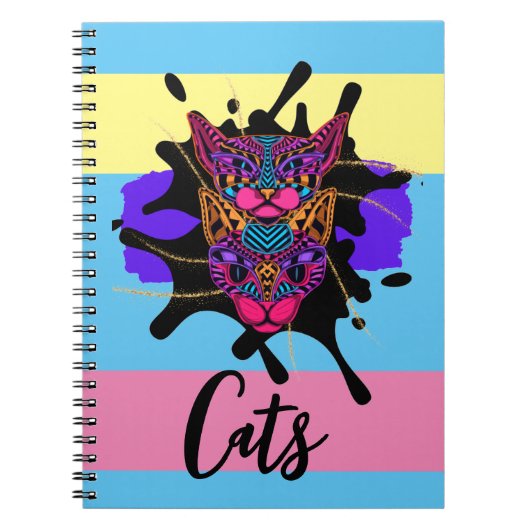 Katzen Notizbuch Notizblock (Vorderseite)
