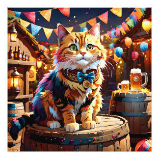Katzen Oktoberfest Fotodruck