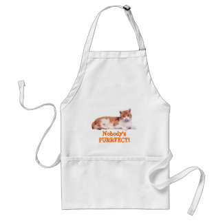 Katzen-orange u. weiße Schürze