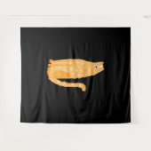 Katzen Orange Wandteppich (Vorderseite (Horizontal))