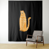 Katzen Orange Wandteppich (Beispiel)