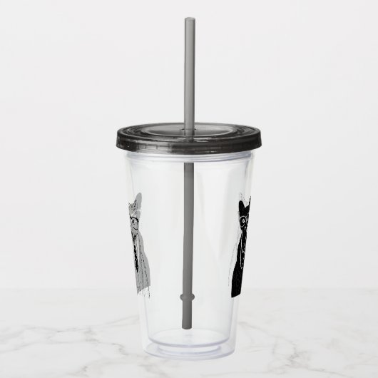 Katzen-Paare Acryltrinkbecher (Rechts)