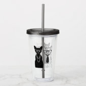 Katzen-Paare Acryltrinkbecher (Vorderseite)