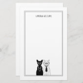 Katzen-Paare | addieren Ihren Namen Briefpapier (Vorne/Hinten)