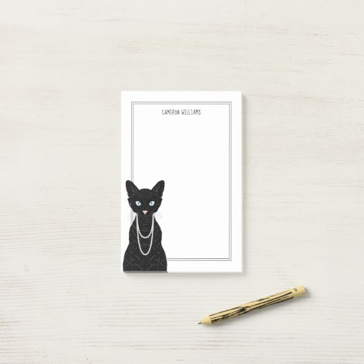 Katzen-Paare | addieren Ihren Namen Post-it Klebezettel (Auf Schreibtisch)