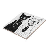 Katzen-Paare Fliese (Seite)