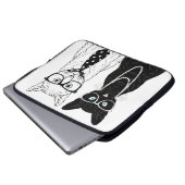Katzen-Paare Laptopschutzhülle (Vorne Knopf)