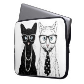 Katzen-Paare Laptopschutzhülle (Vorderseite Links)