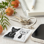 Katzen-Paare Schlüsselanhänger (Vorderseite rechts)