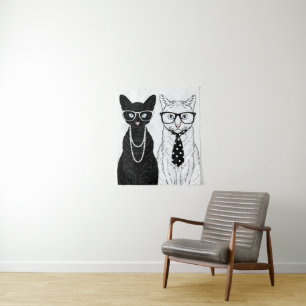 Katzen-Paare Wandteppich